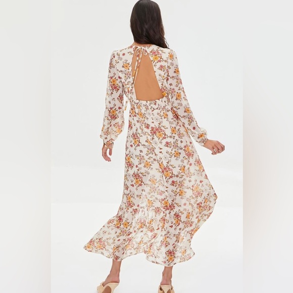 Chiffon Floral Print Maxi Dress - Picture 2 of 4